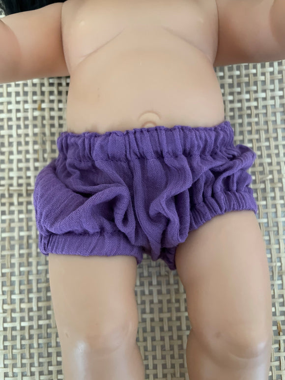 Bloomers - to suit 38cm Miniland Doll - Purple