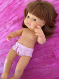 Nappy to suit 38cm Miniland Doll - Pink Dotty
