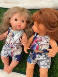 Shorts Set - to suit 38cm Miniland Doll -  May Gibbs - Gumnut Tails