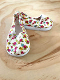 Plimsoll Shoes to suit 38cm Miniland Doll - multi Roses