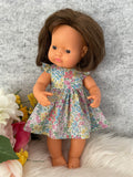 Dress Set - to suit 38cm Miniland Doll - Liberty London - Joanna Louise