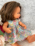 Dress Set - to suit 38cm Miniland Doll - Liberty London - Joanna Louise