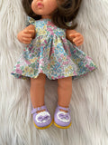 Mary Jane Shoes to suit 38cm Miniland Doll - Oxford - Lavender