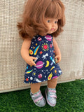 Dress Set - to suit 38cm Miniland Doll - PINNY - Astronomy