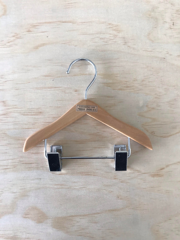 Dolls Clothes Hanger - With Clips