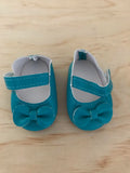 Mary Jane Shoes to suit 38cm Miniland Doll - Teal