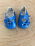 Mary Jane Shoes to suit 38cm Miniland Doll - Cornflower Blue