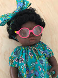 Doll Glasses - Clear lens - spectacle style - Classic - 2 Tone
