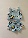 Shorts Set - to suit 38cm Miniland Doll -  Bluey - All Over