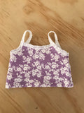 Singlet to suit 38cm Miniland Doll - Ditsy in Lilac
