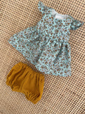 Dress Set - to suit 32cm (Hard Body) Miniland Doll - Autumn on Aqua
