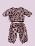 Pyjama Lounge Set - to suit 38cm Miniland Doll.   Will also fit 32cm soft body Miniland Doll and 34cm Mini Coletto, Minikane and Paola Reina Grande Dolls - Flowers