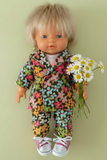 Pant Suit - to suit 38cm Miniland doll - Corduroy Flowers