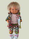 Pant Suit - to suit 38cm Miniland doll - Corduroy Flowers