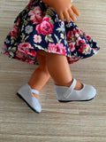 Mary Jane Shoes to suit 38cm Miniland Doll - White