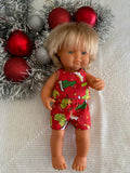 Shorts Set to suit 38cm Miniland Doll - Christmas - Cute Stockings