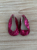 Shoes to suit 38cm Miniland Doll - Hot Pink Sparkle