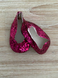 Shoes to suit 38cm Miniland Doll - Hot Pink Sparkle