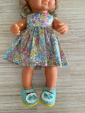 Mary Jane Shoes to suit 38cm Miniland Doll - Oxford - Pale Aqua