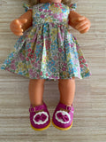 Mary Jane Shoes to suit 38cm Miniland Doll - Oxford - Hot Pink