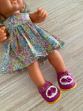 Mary Jane Shoes to suit 38cm Miniland Doll - Oxford - Hot Pink