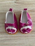 Mary Jane Shoes to suit 38cm Miniland Doll - Oxford - Hot Pink