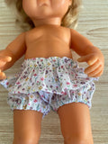 Bloomers with frill - to suit 38cm Miniland Doll - Spring Flowers