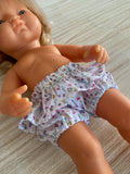 Bloomers with frill - to suit 38cm Miniland Doll - Spring Flowers