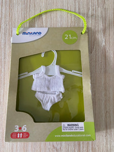 Underwear Set - singlet and underpants to suit 21cm Miniland Doll
