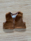 Vest - to suit 38cm Miniland Doll - Brown Faux Suede