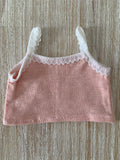 Underwear - Singlet to suit 38cm Miniland Doll - Peach
