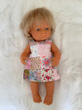 Dress Set - PINNY - to suit 38cm Miniland Doll - Patchwork A