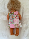 Dress Set - PINNY - to suit 38cm Miniland Doll - Patchwork A