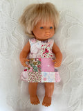 Dress Set - PINNY - to suit 38cm Miniland Doll - Patchwork B
