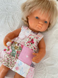 Dress Set - PINNY - to suit 38cm Miniland Doll - Patchwork B