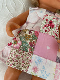 Dress Set - PINNY - to suit 38cm Miniland Doll - Patchwork B