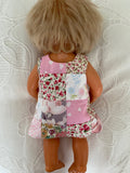 Dress Set - PINNY - to suit 38cm Miniland Doll - Patchwork B