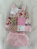 Dress Set - PINNY - to suit 38cm Miniland Doll - Patchwork B