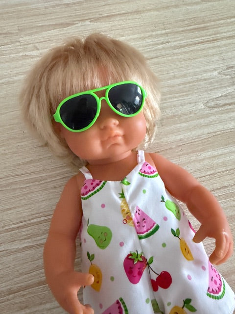Doll Glasses - Aviators - Green