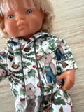 Pyjama Set - to suit 38cm Miniland Doll.  Will also fit 34cm Mini Coletto, Minikane and Paola Reina Grande Dolls - The Magic Faraway Tree