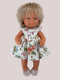 Dress Set - to suit 38cm Miniland Doll - Flower Garden