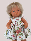 Dress Set - to suit 38cm Miniland Doll - Flower Garden