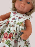 Dress Set - to suit 38cm Miniland Doll - Flower Garden