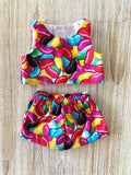 Shorts Set to suit 38cm Miniland Doll - Jelly Beans