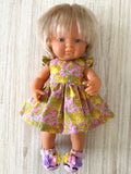 Dress Set - to suit 38cm Miniland Doll - Liberty London - Clementina D