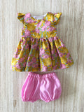 Dress Set - to suit 38cm Miniland Doll - Liberty London - Clementina D