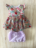 Dress Set - to suit 38cm Miniland Doll - Liberty London - Danjo 19B