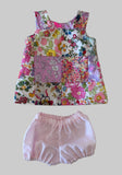 Dress Set - PINNY - to suit 38cm Miniland Doll - Liberty Patchwork Pastel