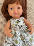 Dress Set - to suit 38cm Miniland Doll - Maxi - Autumn