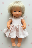 Dress Set - to suit 38cm Miniland Doll - Palest of Pinks